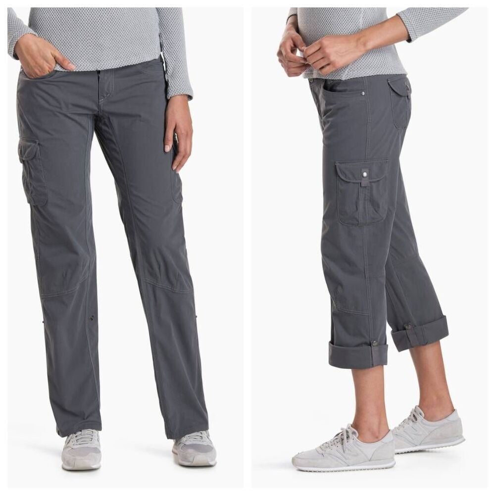 Kuhl Splash Roll-Up Convertible Cargo Pants 14 Shadow Hiking Outdoor Versatile